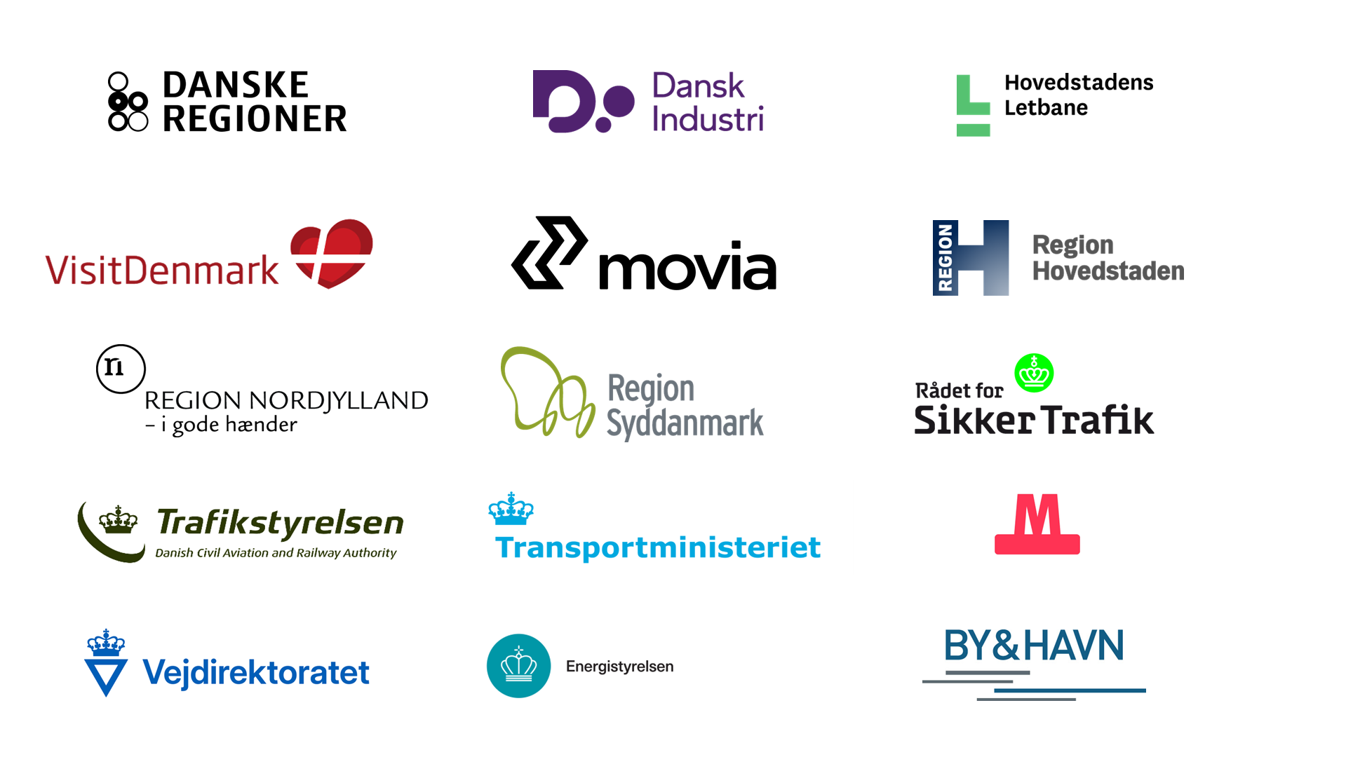 En liste af logoer