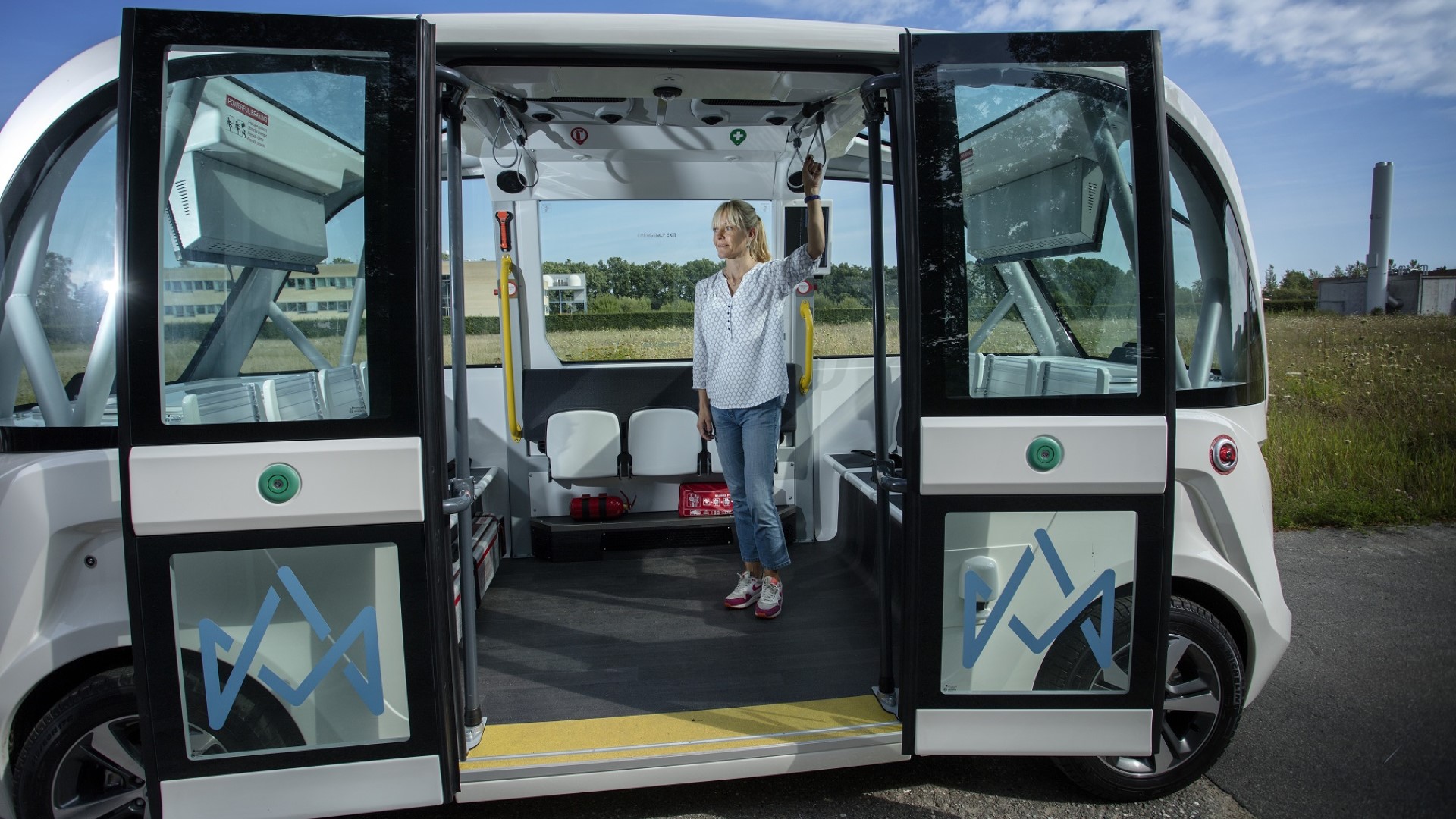 Woman in bus