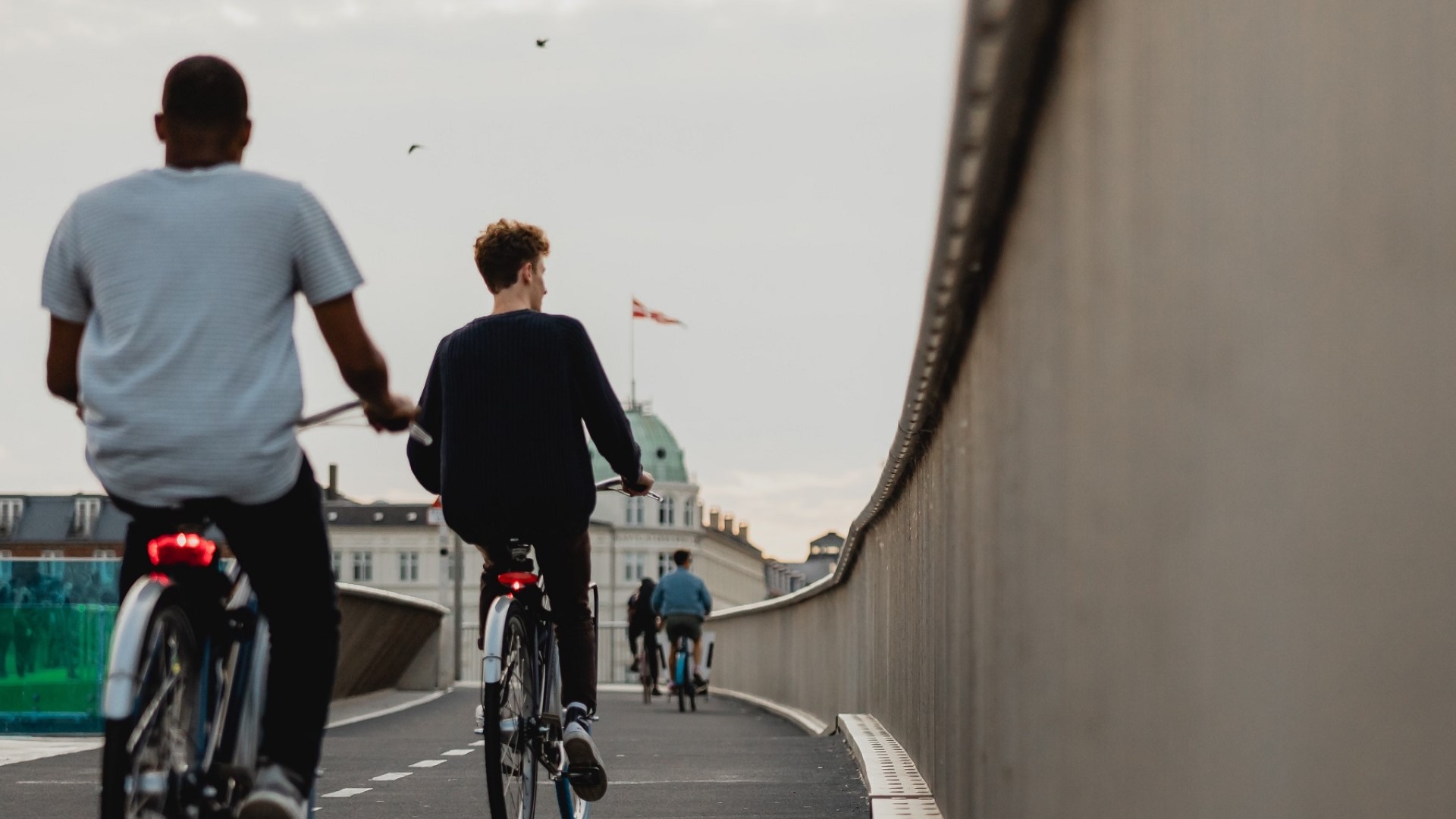 Bikes on bridge