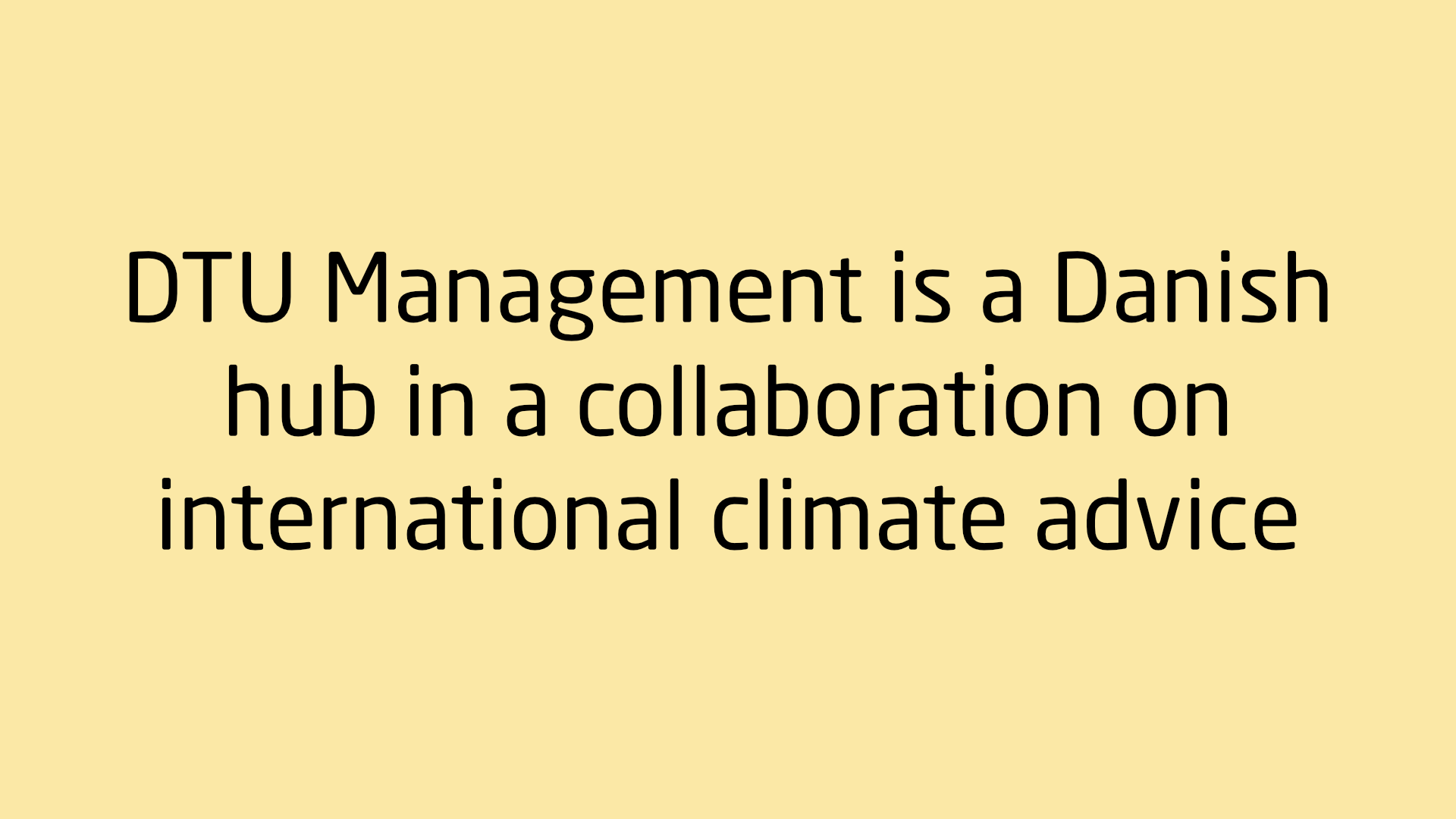 DTU Management participates in a collaboration on international climate advice.