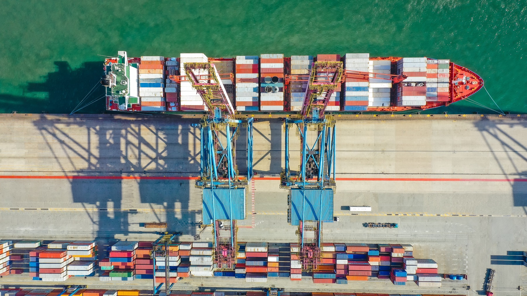 Loading of cargo ship