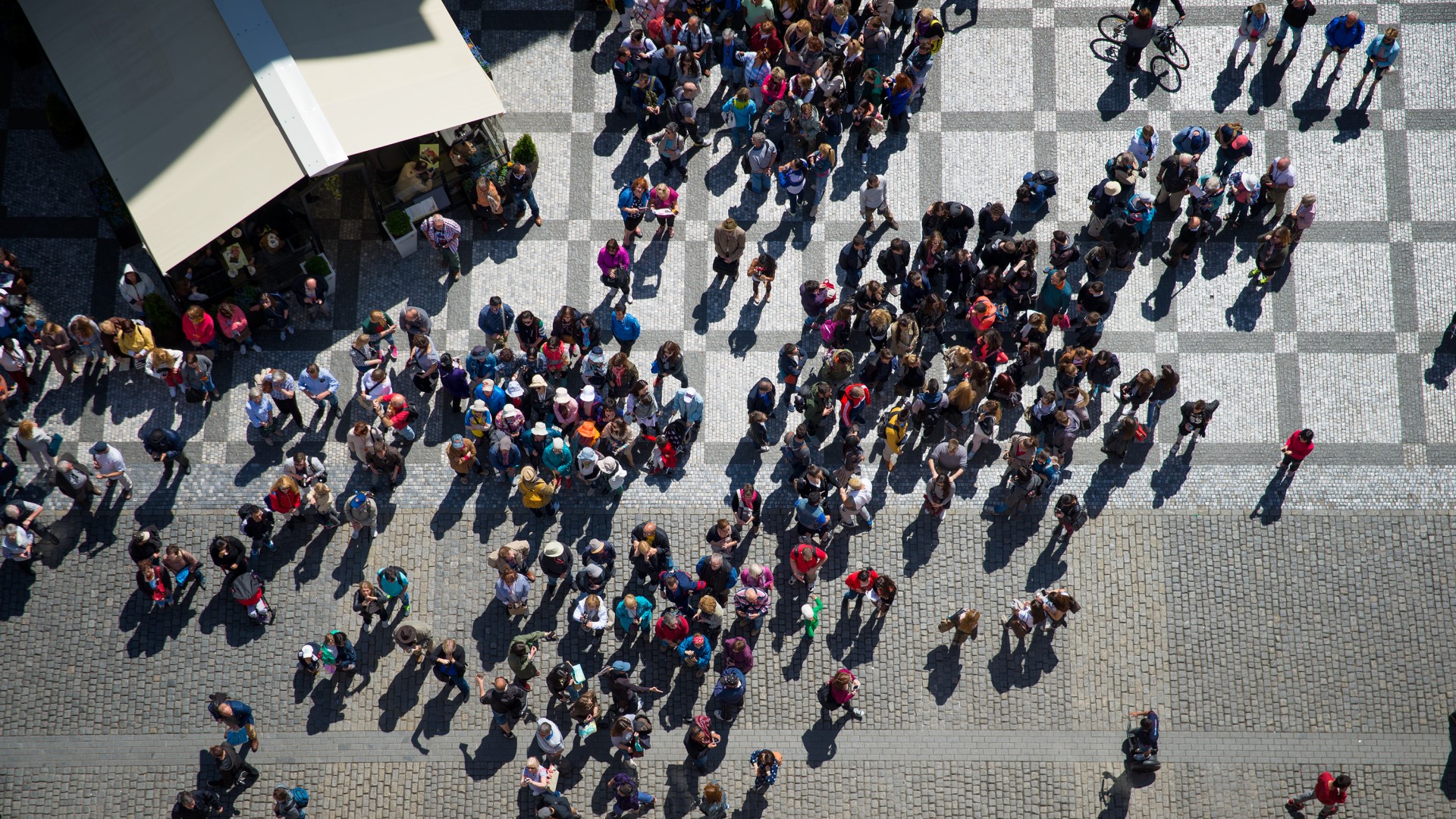 People seen from above